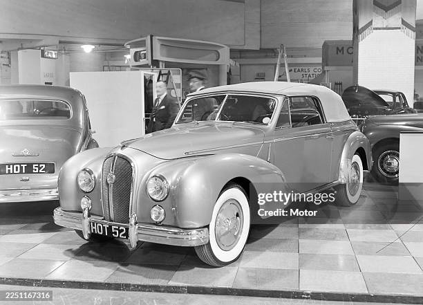 The 3.5 Litre Hotchkiss Paris-Nice model at the London Motor Show, Earls Court, London, United Kingdom, 17th-27th October 1951.