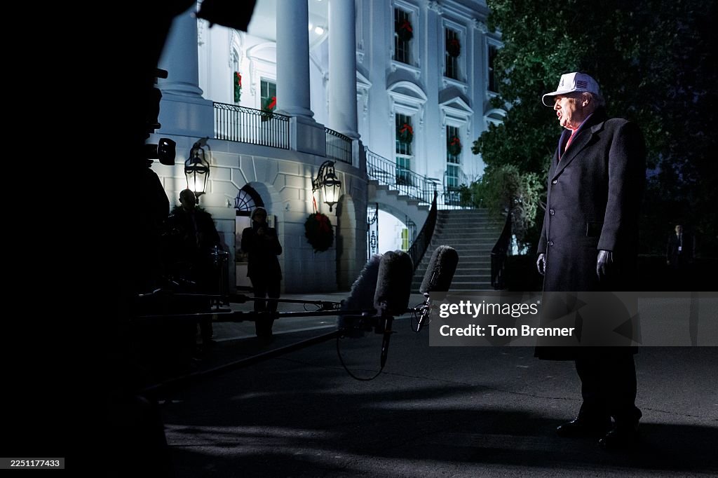 President Trump Arrives Back To The White House After Attending The Army Navy Football Game