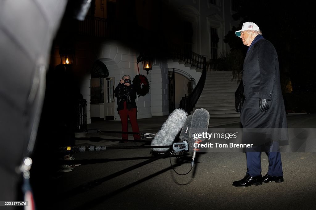 President Trump Arrives Back To The White House After Attending The Army Navy Football Game