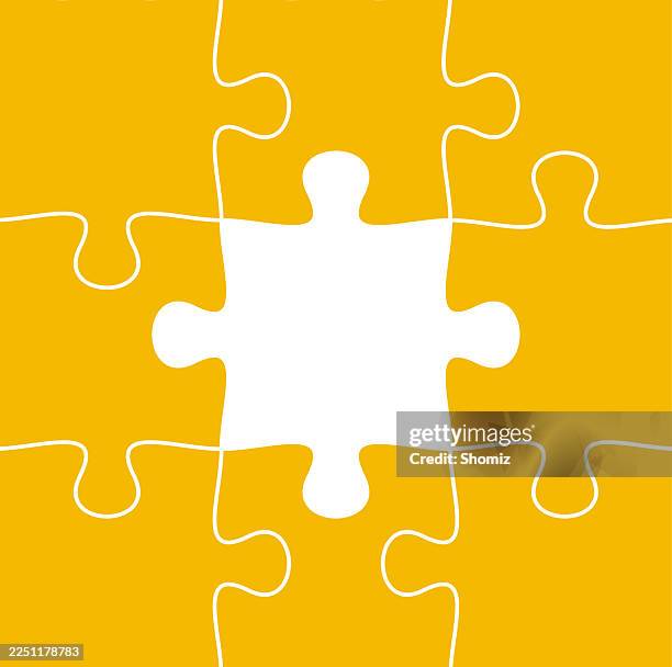 trendy flat corporate puzzle concept - puzzle stock illustrations