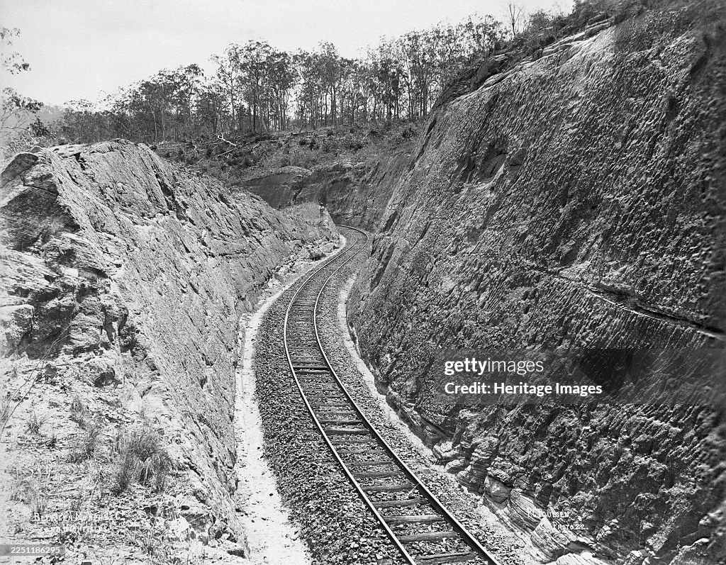 Toowoomba Range Train Track Between Murphys Creek And Highfields