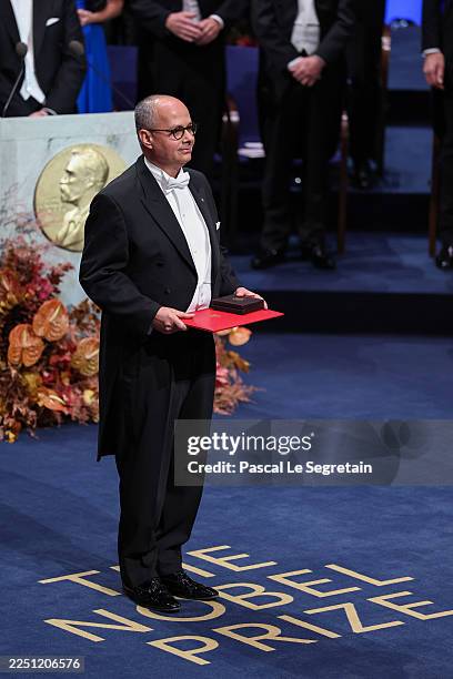Omar M. Yaghi receives the Nobel Prize in Chemistry 2025 in Memory of Alfred Nobel 2025 at the Nobel Prize Awards Ceremony 2025 at Stockholm Concert...