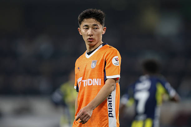 Abbosbek Fayzullaev of Rams Basaksehir looks on during the Trendyol Süper Lig match between Rams Basaksehir FK and Fenerbahce SK at Basaksehir Fatih...