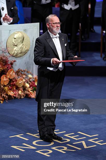 Frederick Jay Ramsdell receives the Nobel Prize in Physiology or Medicine 2025 at the Nobel Prize Awards Ceremony 2025 at Stockholm Concert Hall on...