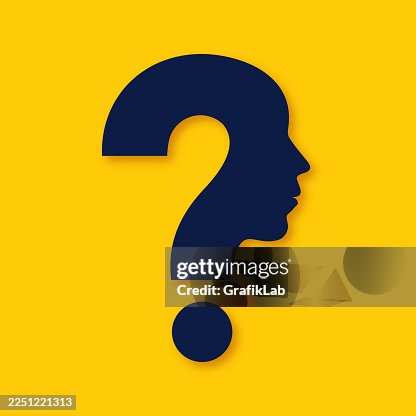 Question Mark Human Head Silhouette Thinking Problem Solution Concept Question Mark Human Head Silhouette Thinking Problem Solution Concept