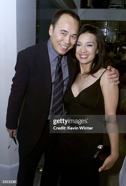 Producer Chris Lee and Ming Na at the premiere of 'Final Fantasy: The Spirits Within' at the Bruin Theater in Los Angeles, Ca. 7/2/01. Photo by Kevin...