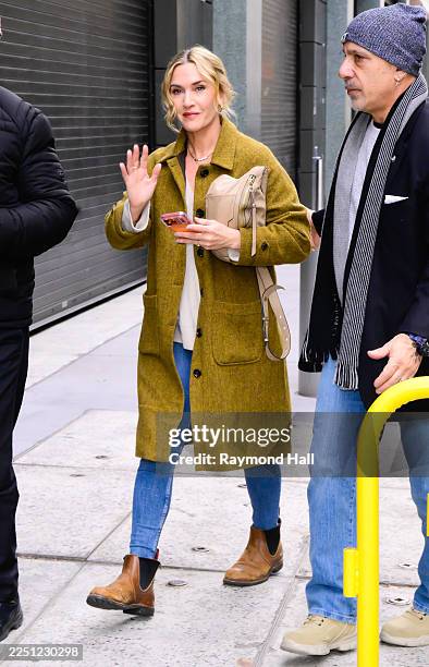 Kate Winslet is seen on December 10, 2025 in New York City.
