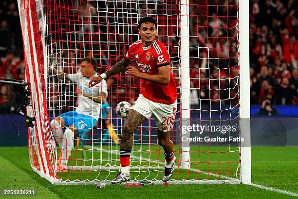 Richard Rios of Benfica celebrates scoring his team's first goal during the UEFA Champions League 2025/26 League Phase MD6 match between SL Benfica...
