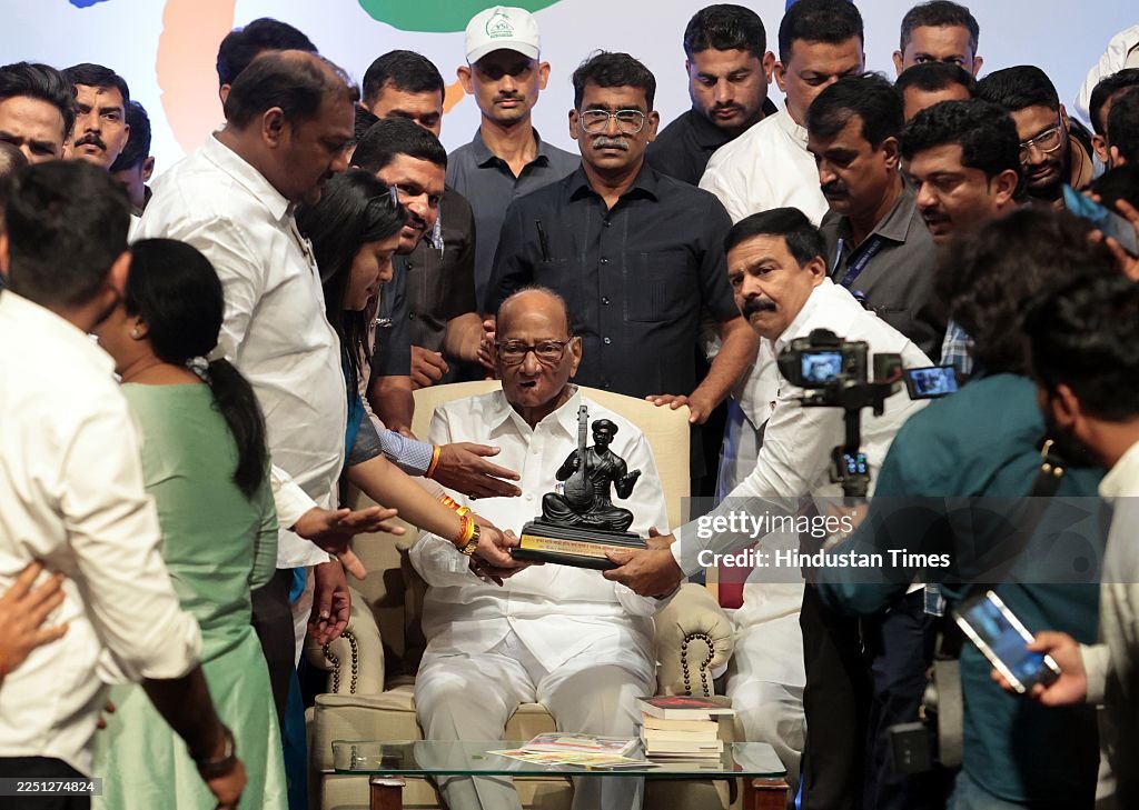 NCP(SP) Chief Sharad Pawar Celebrates His 85th Birthday At Mumbai's Y B Chavan Centre