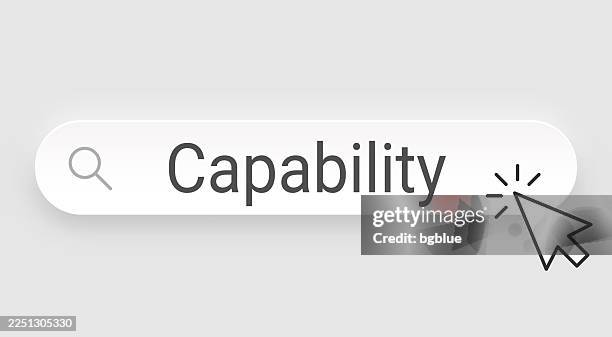 capability - search bar with cursor on blank background - input output stock illustrations