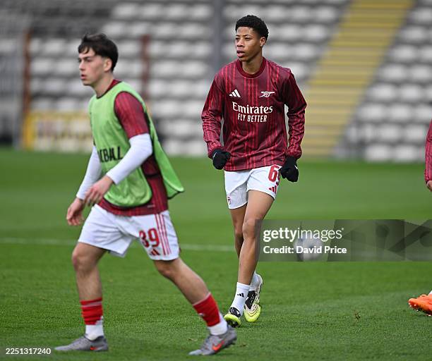 Image Sandgi Mishel Nduka of Arsenal before the UEFA Youth League 2025/26 match ...