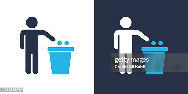trash glyph solid icon. solid icon that can be applied anywhere, simple, pixel perfect and modern style. - tree removal stock illustrations