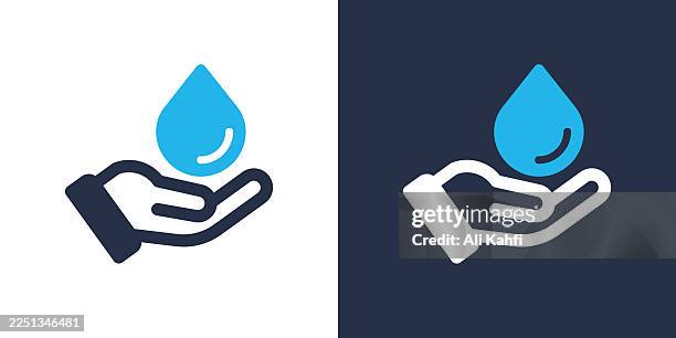 water conservation glyph solid icon. solid icon that can be applied anywhere, simple, pixel perfect and modern style. - water conservation stock illustrations