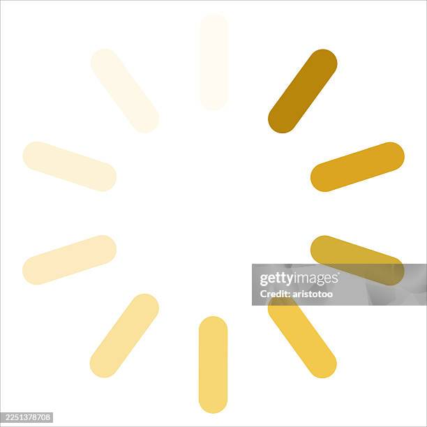 golden loading circle icon. - computer loading stock illustrations
