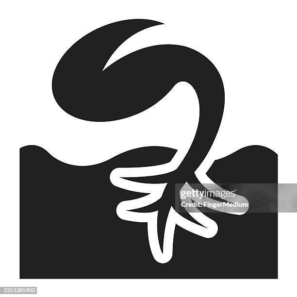 sprout icon - bean sprout stock illustrations