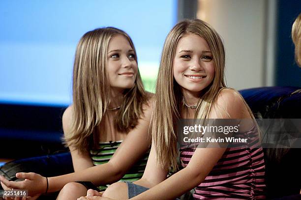 Mary-Kate and Ashley Olsen at the Television Critics Association Summer Tour. The twins were on hand promoting Fox Family Channel's new series 'So...