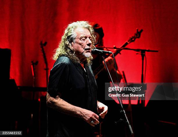 Robert Plant performs onstage with his band Saving Grace at The Royal Festival Hall on December 11, 2025 in London, England.