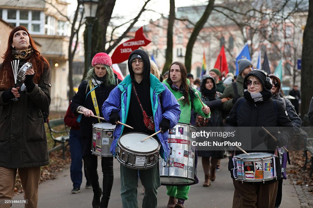 9th Anti-Fascist March In Krakow