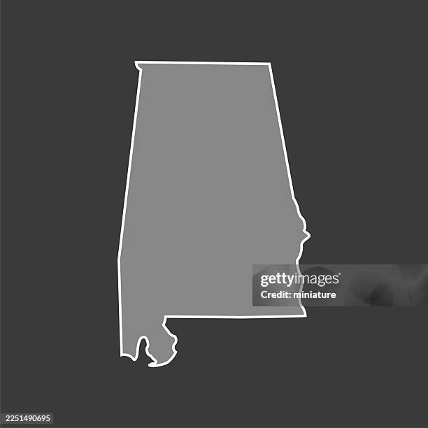 alabama map - alabama map stock illustrations