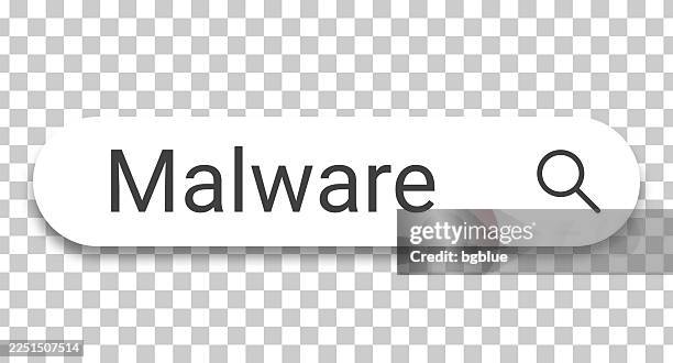 malware - search bar on transparent background - ransomware stock illustrations
