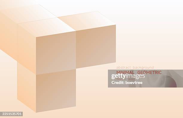 gold geometric 3d cube pattern background - packaging mockup stock illustrations