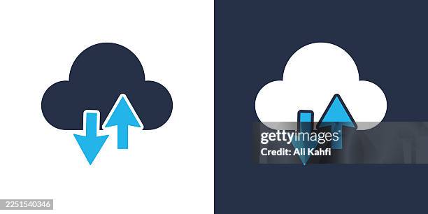 cloud computing glyph solid icon. solid icon that can be applied anywhere, simple, pixel perfect and modern style. - software development services stock illustrations