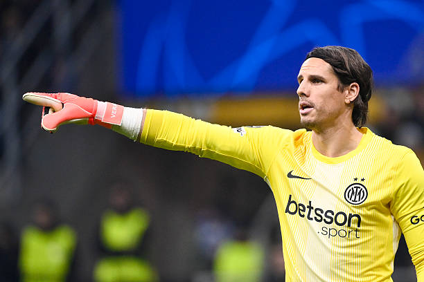 Yann Sommer of FC Internazionale reacts during the UEFA Champions League 2025/26 League Phase MD6 match between FC Internazionale Milano and...