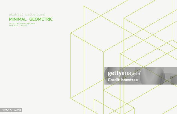 abstract green geometric line structure covering design template background - creation set stock illustrations