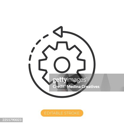 Automatic icon. Editable stroke thin line icon Automatic icon. Editable stroke thin line icon