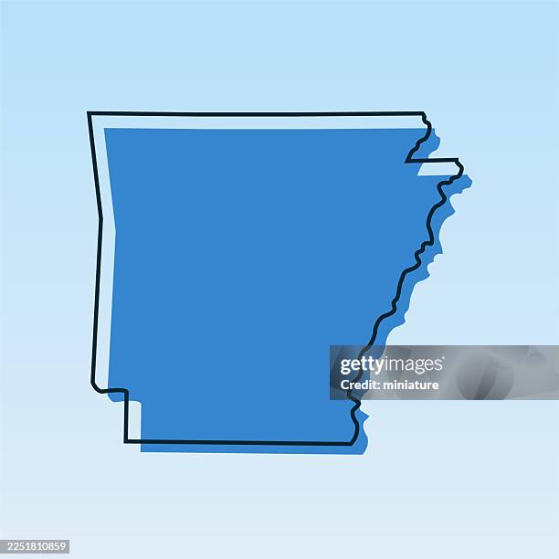 arkansas map - arkansas map stock illustrations