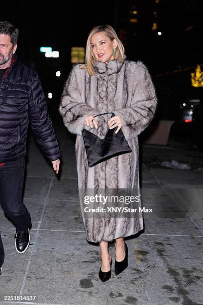 Kate Hudson is seen on December 17, 2025 in New York City.