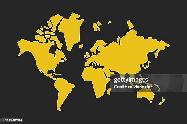 world map minimal design - world map simple stock illustrations