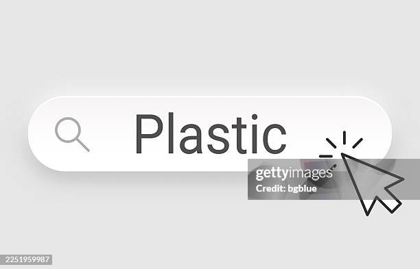 plastic - search bar with cursor on blank background - plastic package isolated stock illustrations