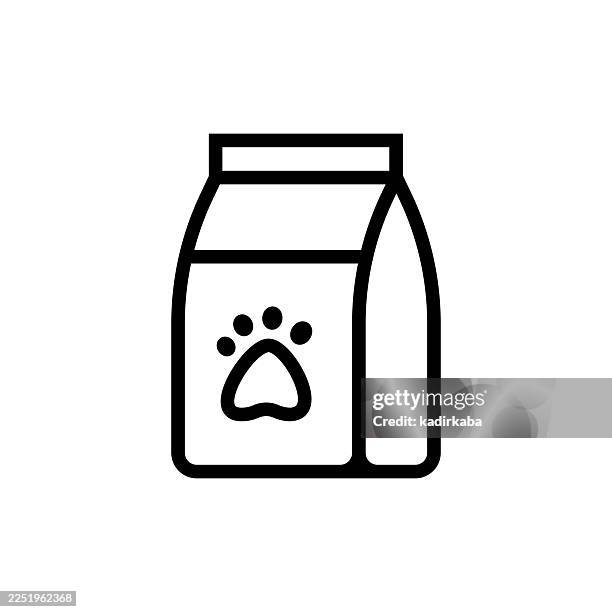 pet food icon - dog food stock illustrations