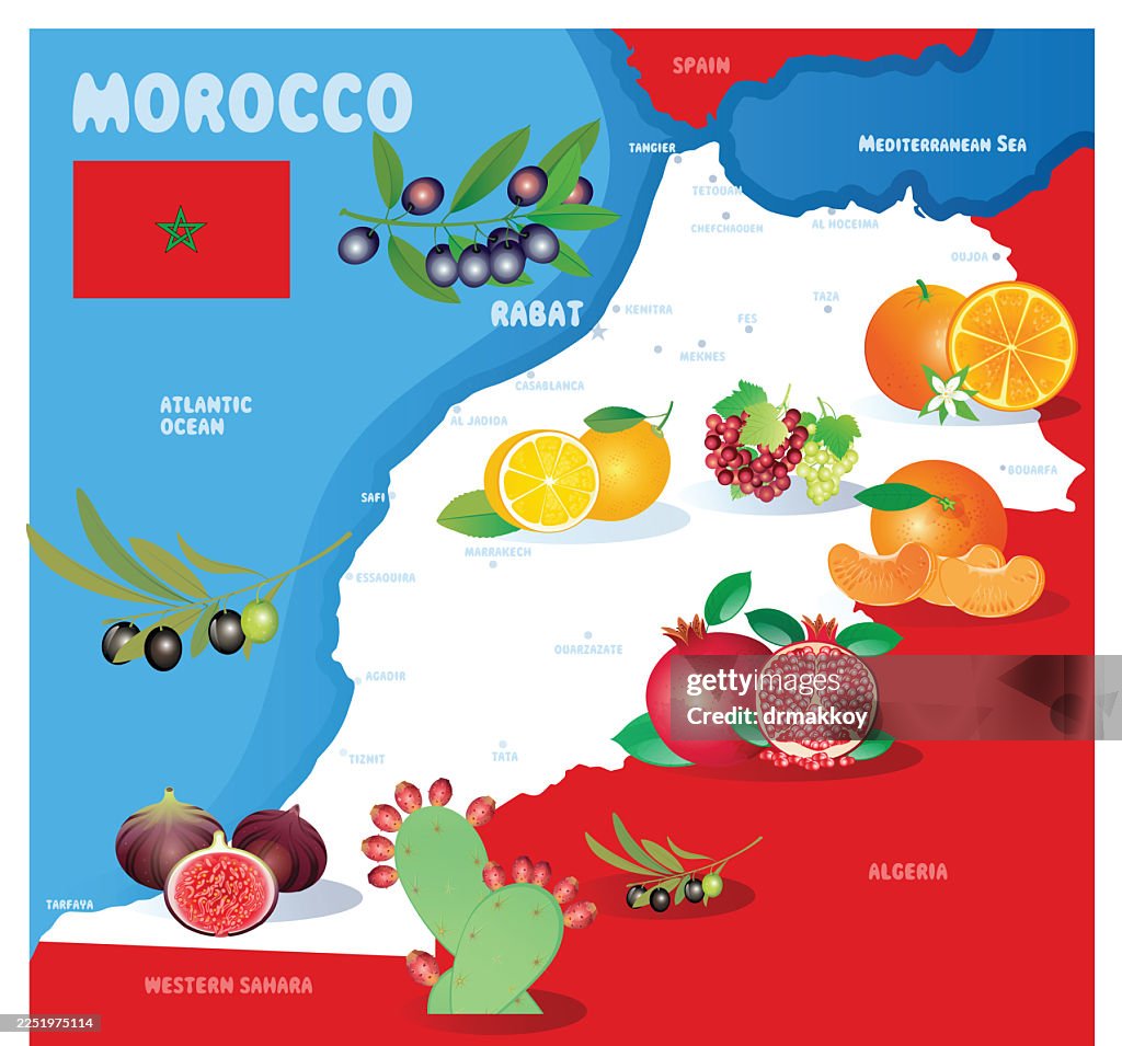 Morocco Fruits Map