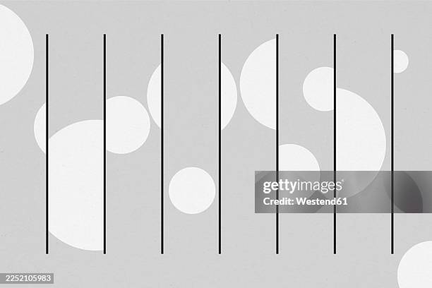 bauhaus geometric circle and line illustration on abstract background - plain studio background stock illustrations