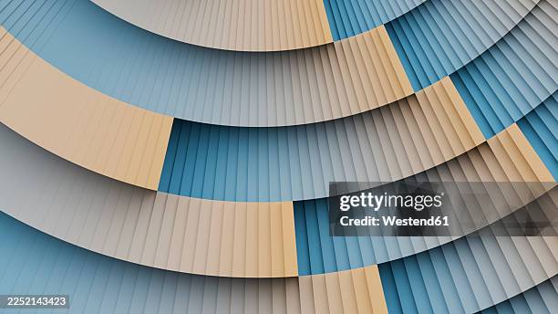 3d rendering of abstract circular layered geometric pattern - beige stock illustrations