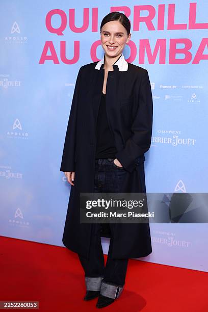 Angelina Woreth attends the "Qui Brille Au Combat" Premiere at Cinema Pathe Wepler on December 16, 2025 in Paris, France.