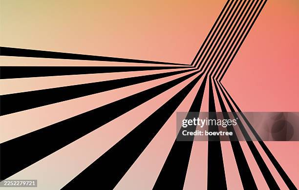 perspective zebra watercolor background - roads converging stock illustrations