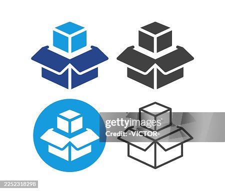 Delivery Box and Package - Illustration Icons Delivery Box and Package - Illustration Icons