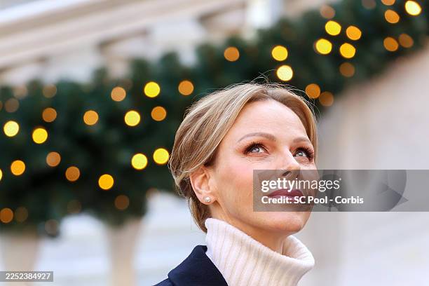 Princess Charlene of Monaco attends the Monaco Christmas Tree Ceremony on December 17, 2025 in Monaco, Monaco.