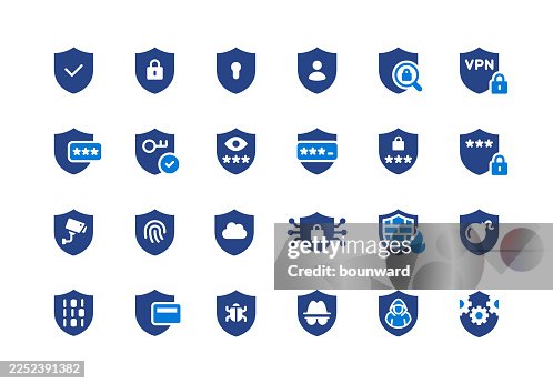 Shield Data Classic Flat Icons Shield Data Classic Flat Icons