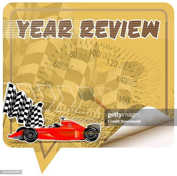 year review - checkered flag background stock illustrations