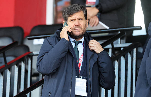 Mateu Alemany, Atletico de Madrid director of football, is in the VIP box during the match between Girona FC and Club Atletico de Madrid,...