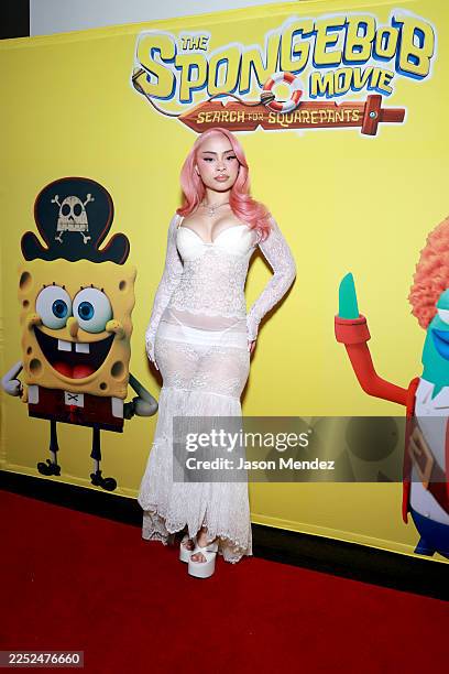 Ice Spice attends "The SpongeBob Movie: Search for SquarePants" New York Special Screening at the Paramount Pictures Screening Room on December 17 in...