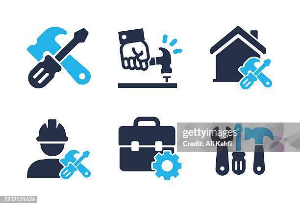 setting and repair glyph solid icons. solid icon that can be applied anywhere, simple, pixel perfect and modern style - watch making stock illustrations