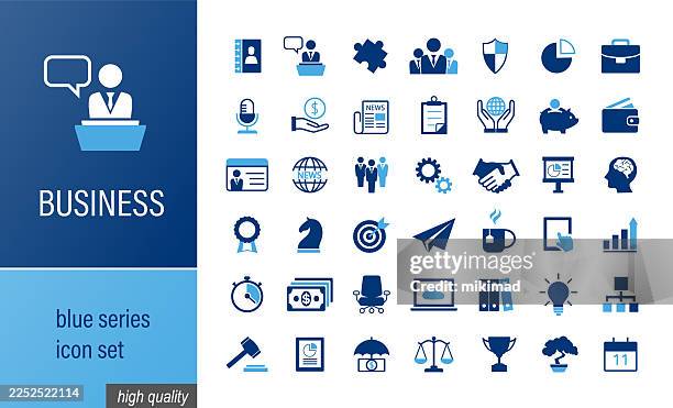 blaues geschäftssymbol für unternehmens- und kreative zwecke. flaches design. vektor esp 10. illustration. - geschäftsleben stock-grafiken, -clipart, -cartoons und -symbole