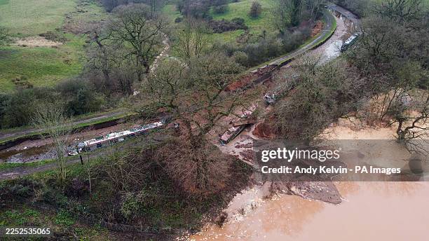 The scene in Whitchurch, Shropshire, where emergency services have declared a major incident after receiving reports at 4.22am this morning of a...