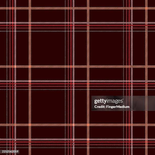plaid red textured pattern illustration - wool coat stock illustrations