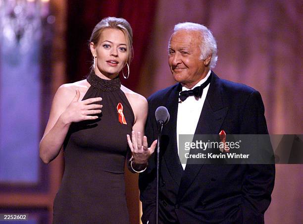 Actress Jeri Ryan and actor Robert Loggia at the 2001 Creative Arts Emmy Awards held at the Pasadena Civic Auditorium, Los Angeles, CA., Sept. 8,...